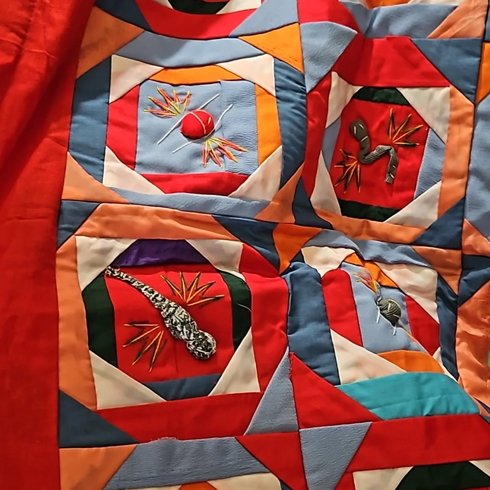 NWOT Chinese Bai Jia Bei Quilt Trapestry